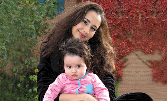 Woman with her child