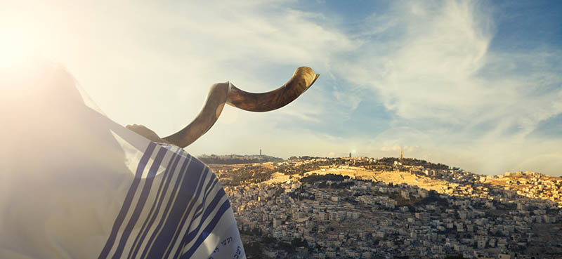 Sounding the shofar