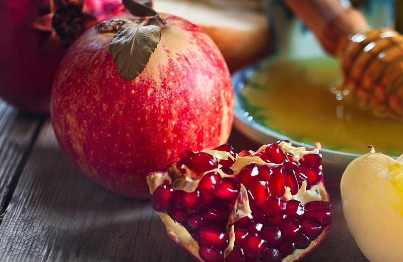 Apples, honey, pomegranate